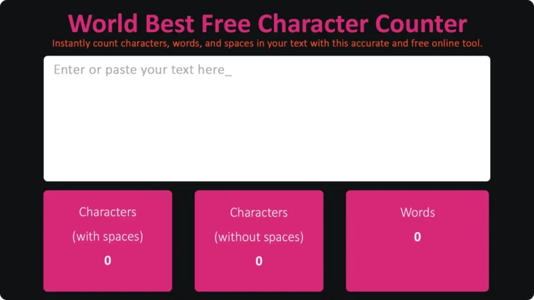 World-Best-Free-Character-Counter